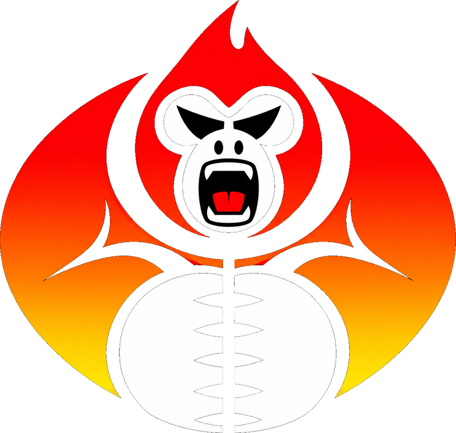 Break N Rage — a roaring ape inside a flame